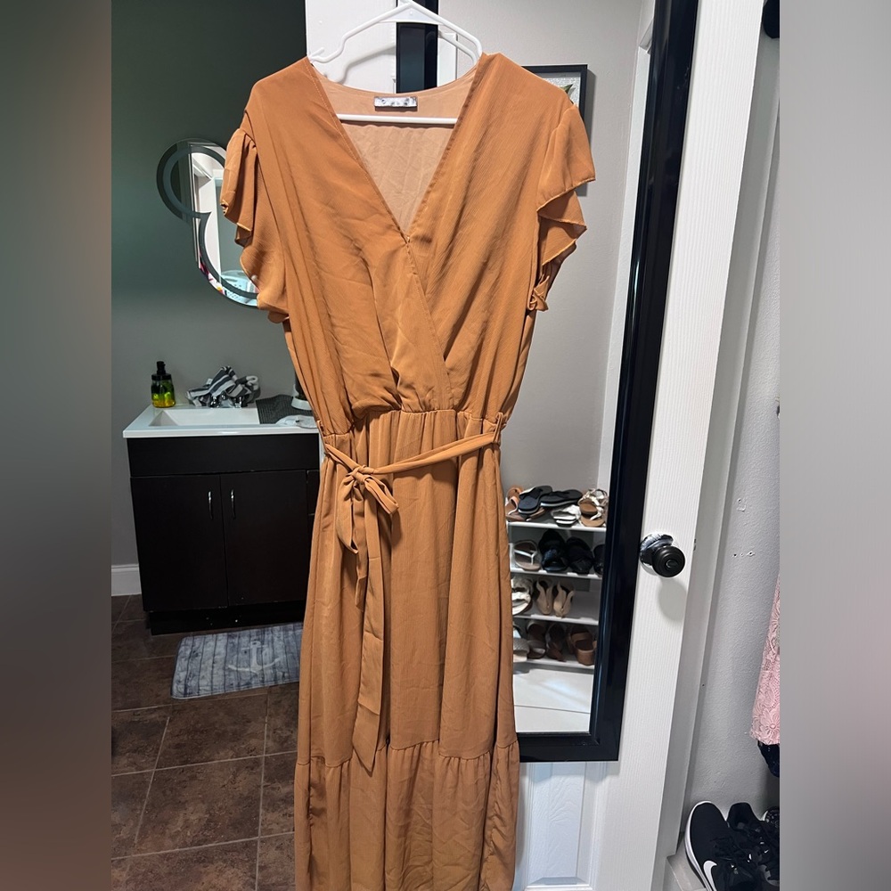 Brown Long Dress XXL